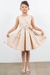 Girls Jewel Top Bow Waist Pleated Skirt Shoulder Bag Flower Girl Dress 2-12